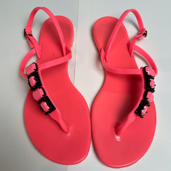 Casadei Jeweled Jelly Sandal w/ Swarovski Crystals - Picture 2 of 7